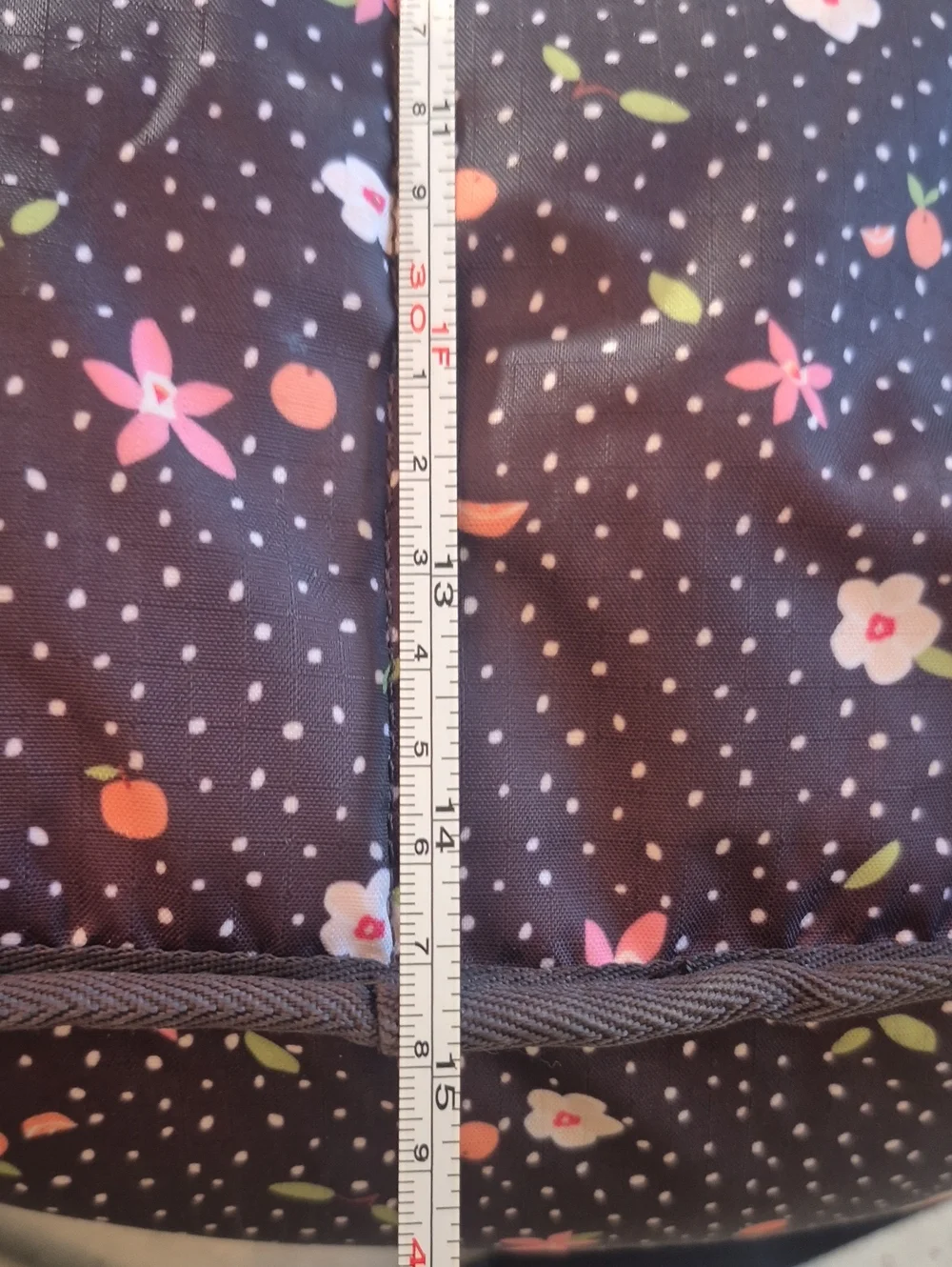 LeSportsac Polkadot Citrus Floral Backpack Nylon Ripstop Fruit Print School Bag